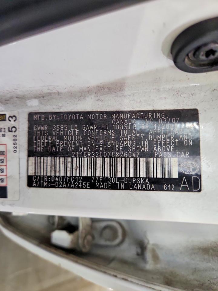 2007 TOYOTA COROLLA