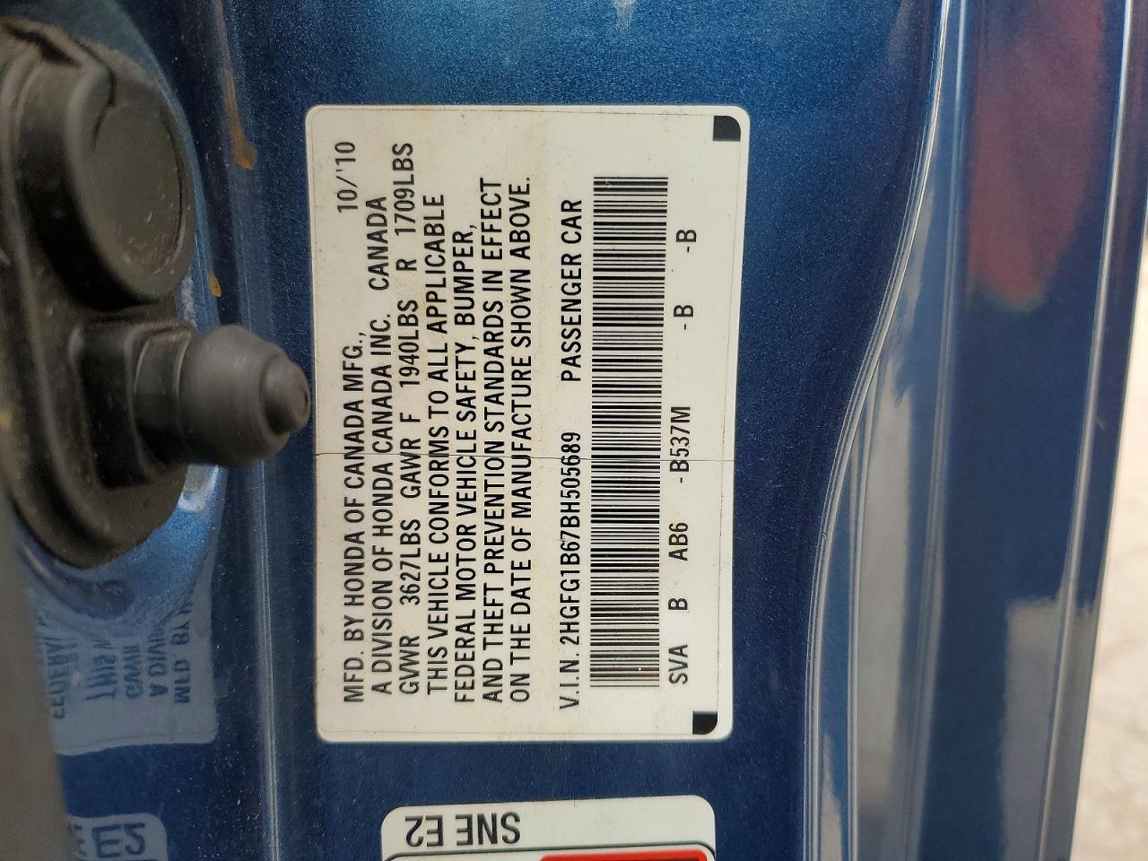 2011 HONDA CIVIC