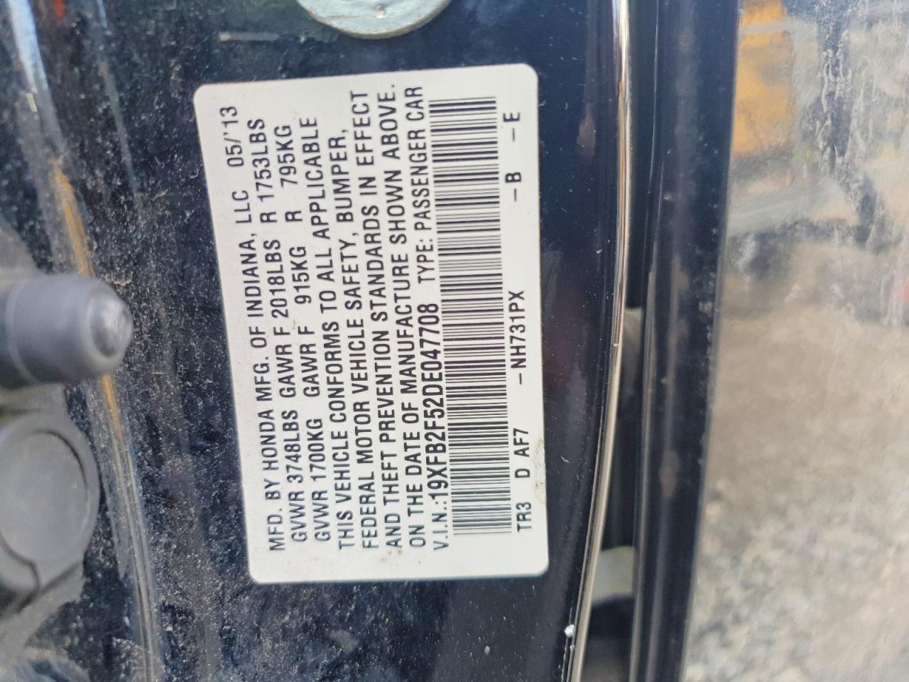 2013 HONDA CIVIC