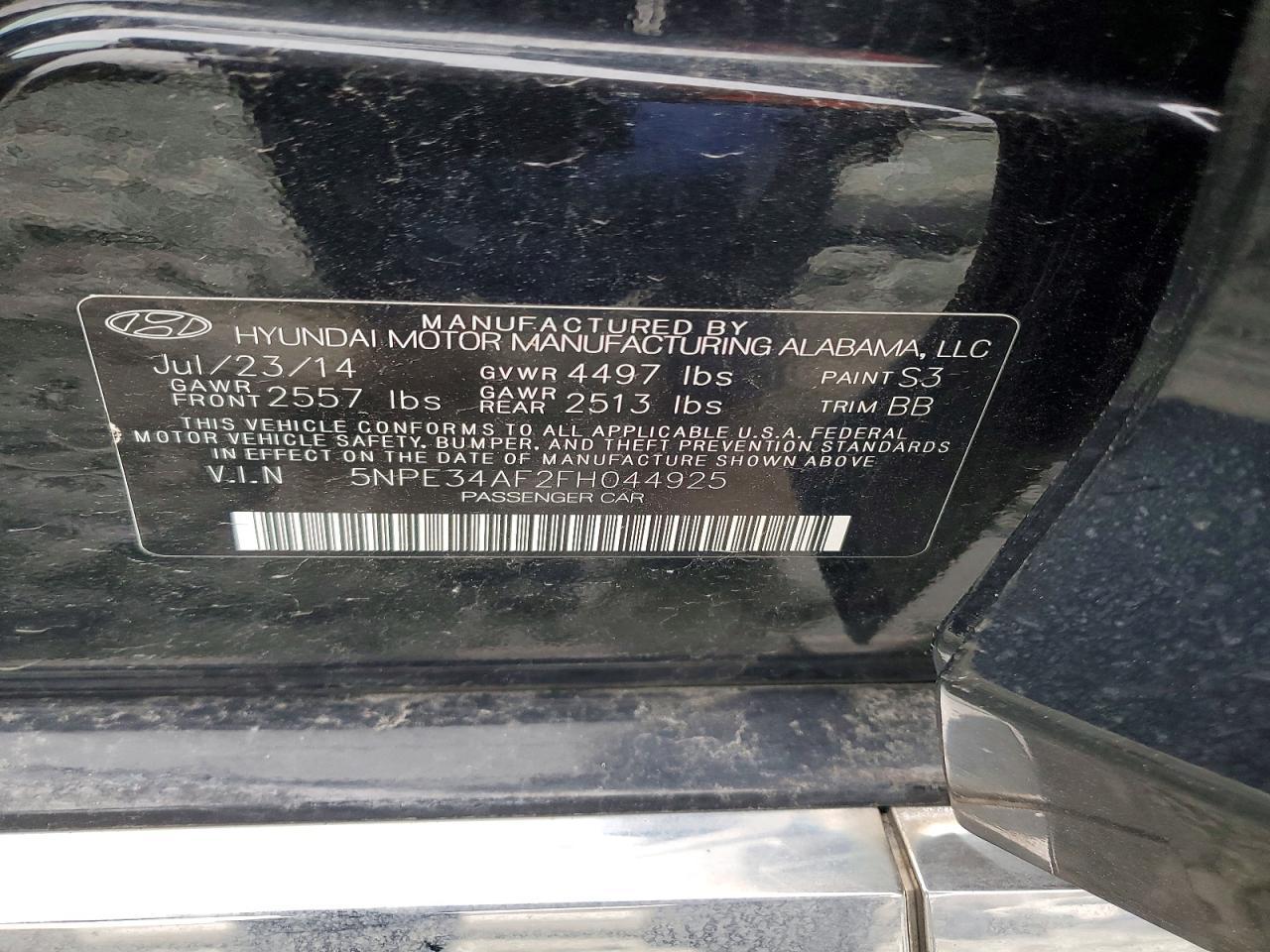 2015 HYUNDAI SONATA