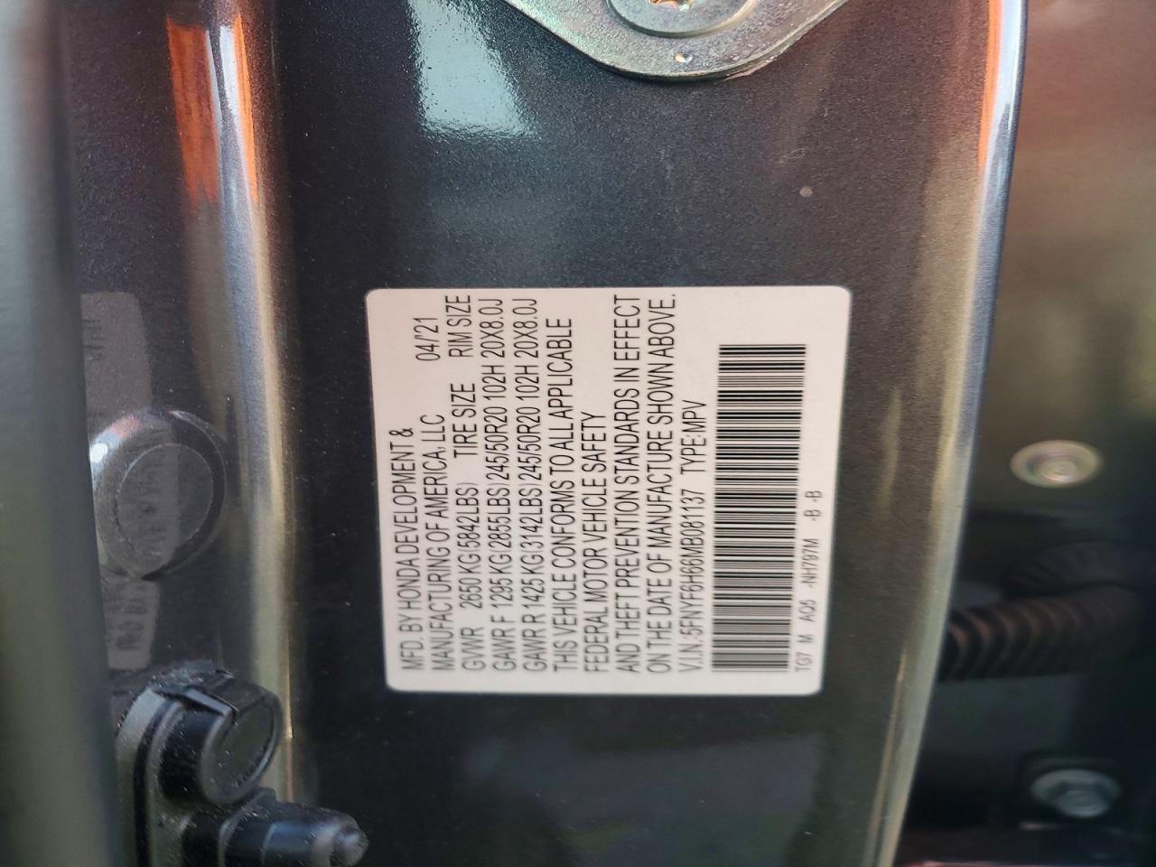 2021 HONDA PILOT