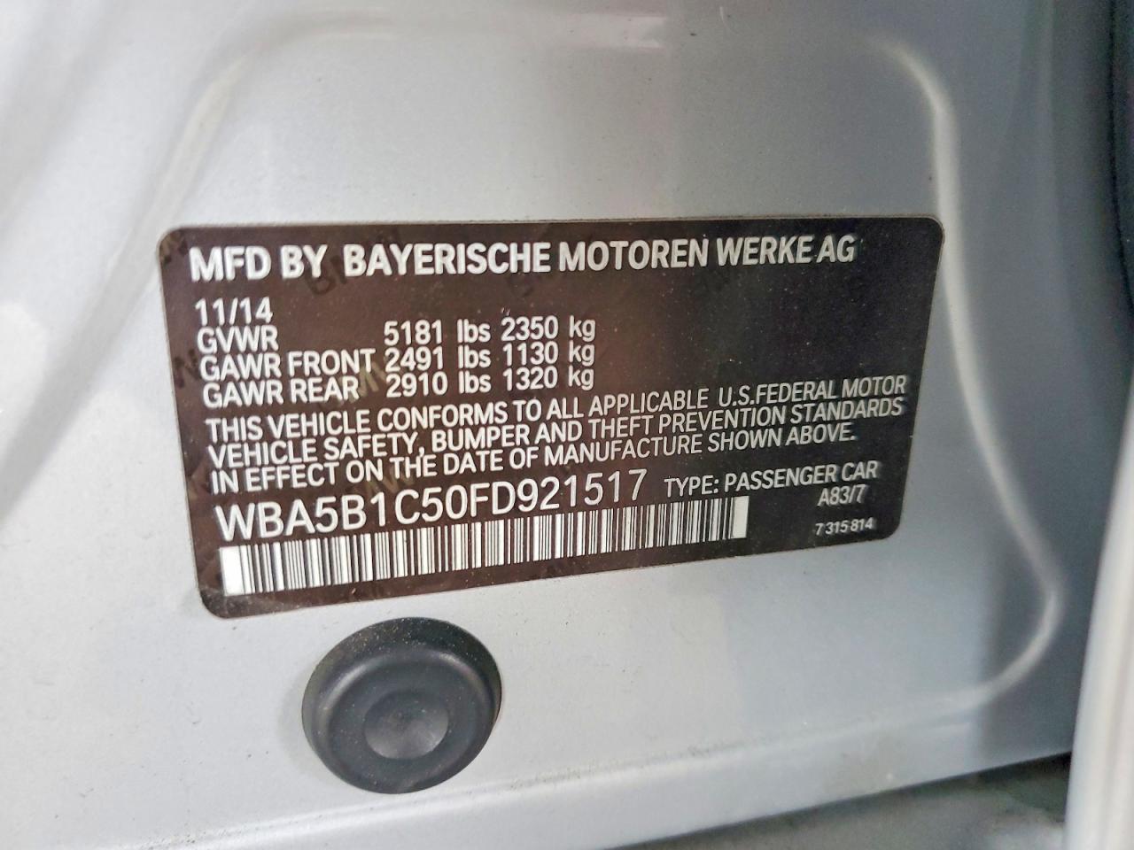 2015 BMW 5 series