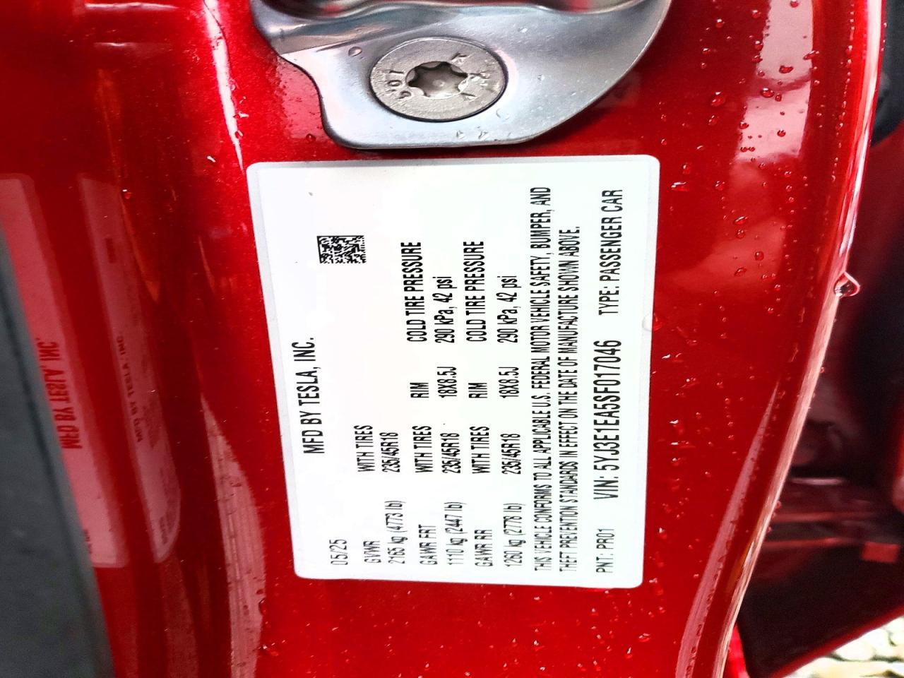 2025 TESLA MODEL 3