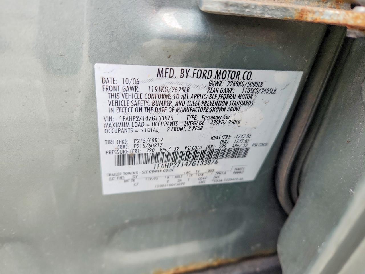 2007 FORD Five Hundred