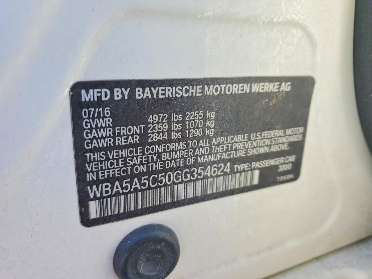 2016 BMW 5 series