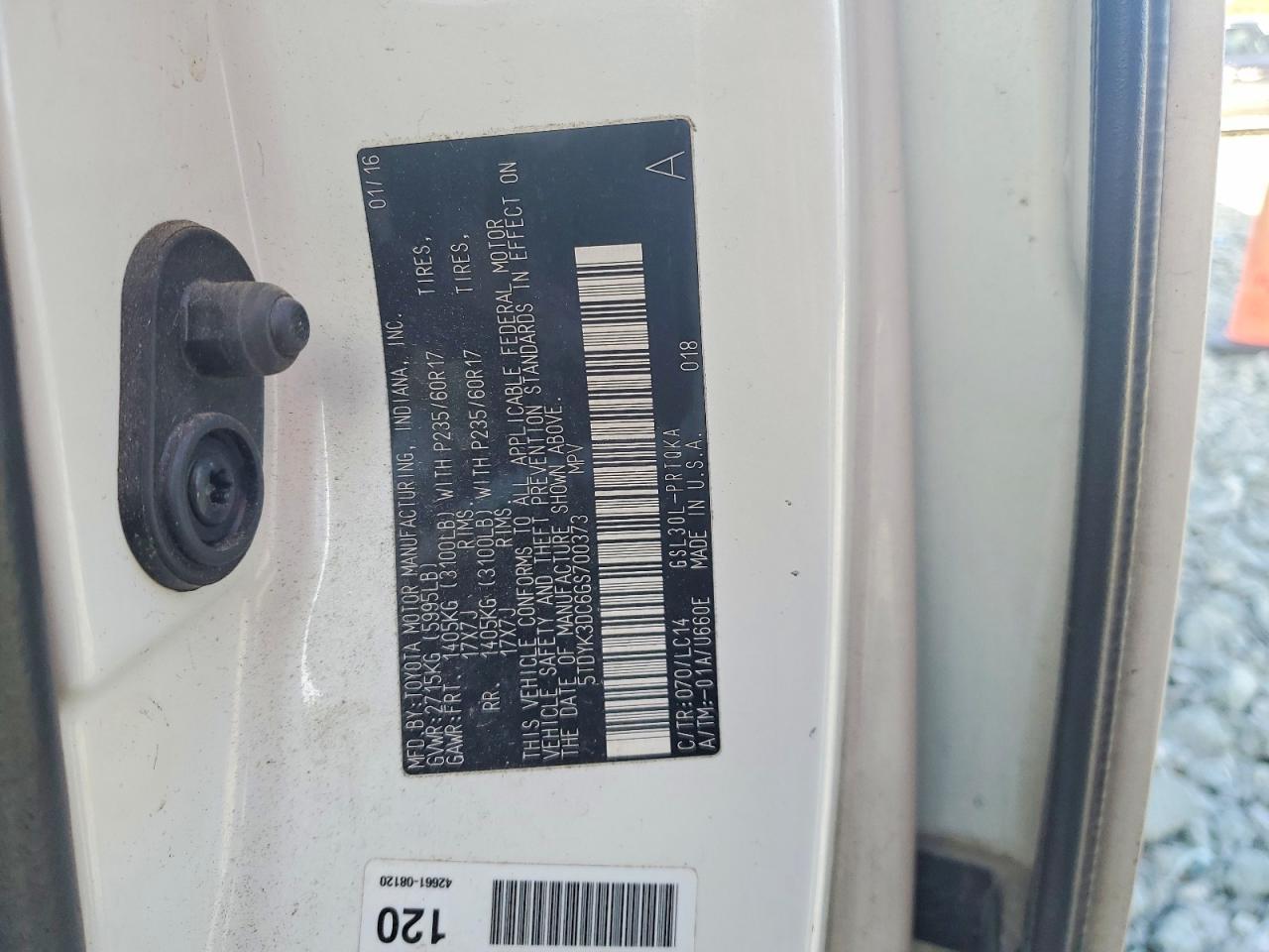 2016 TOYOTA SIENNA