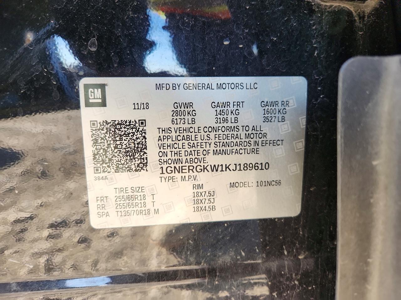 2019 CHEVROLET TRAVERSE