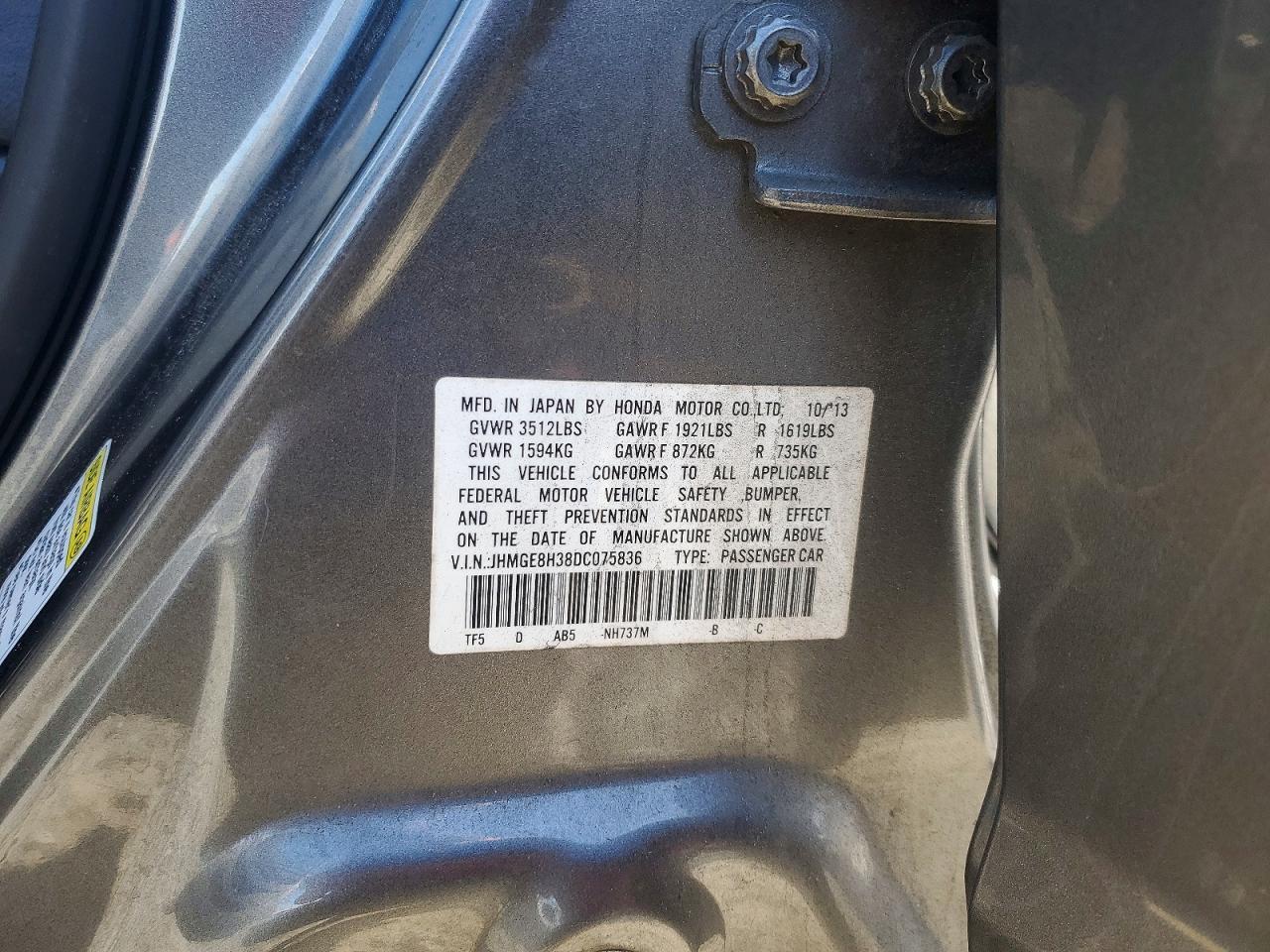 2013 HONDA FIT