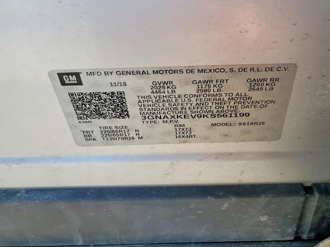 2019 CHEVROLET EQUINOX