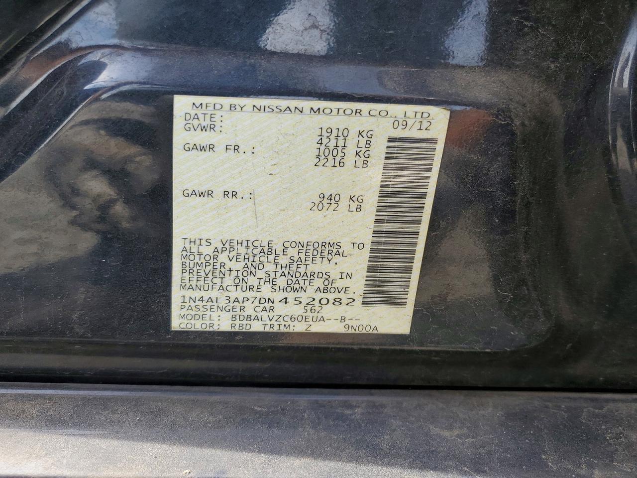 2013 NISSAN ALTIMA