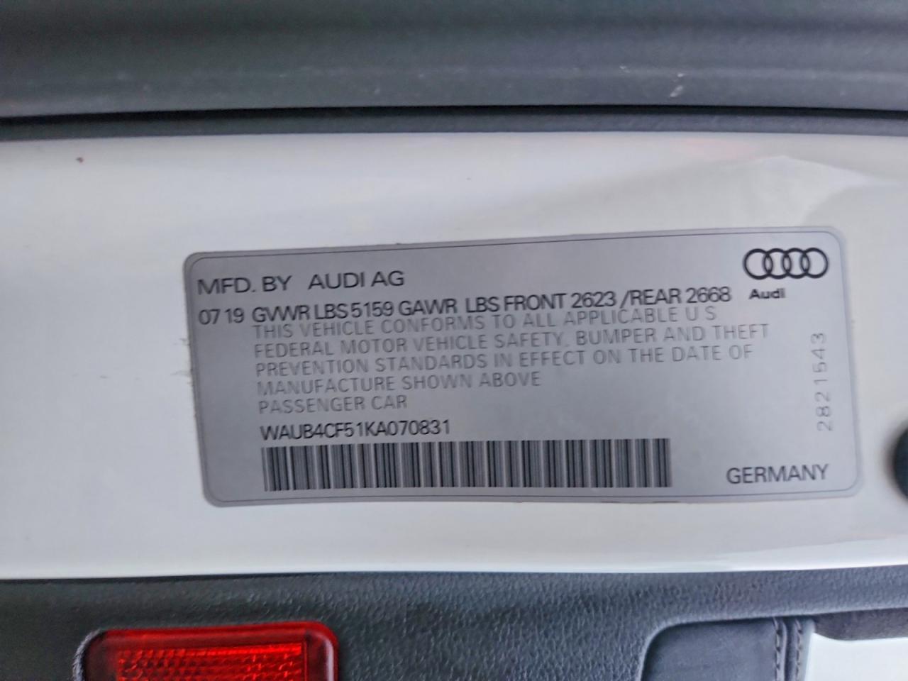2019 AUDI S5
