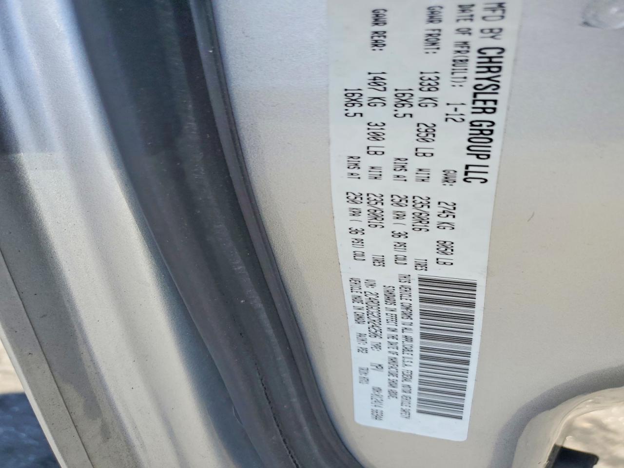 2012 DODGE GRAND CARAVAN