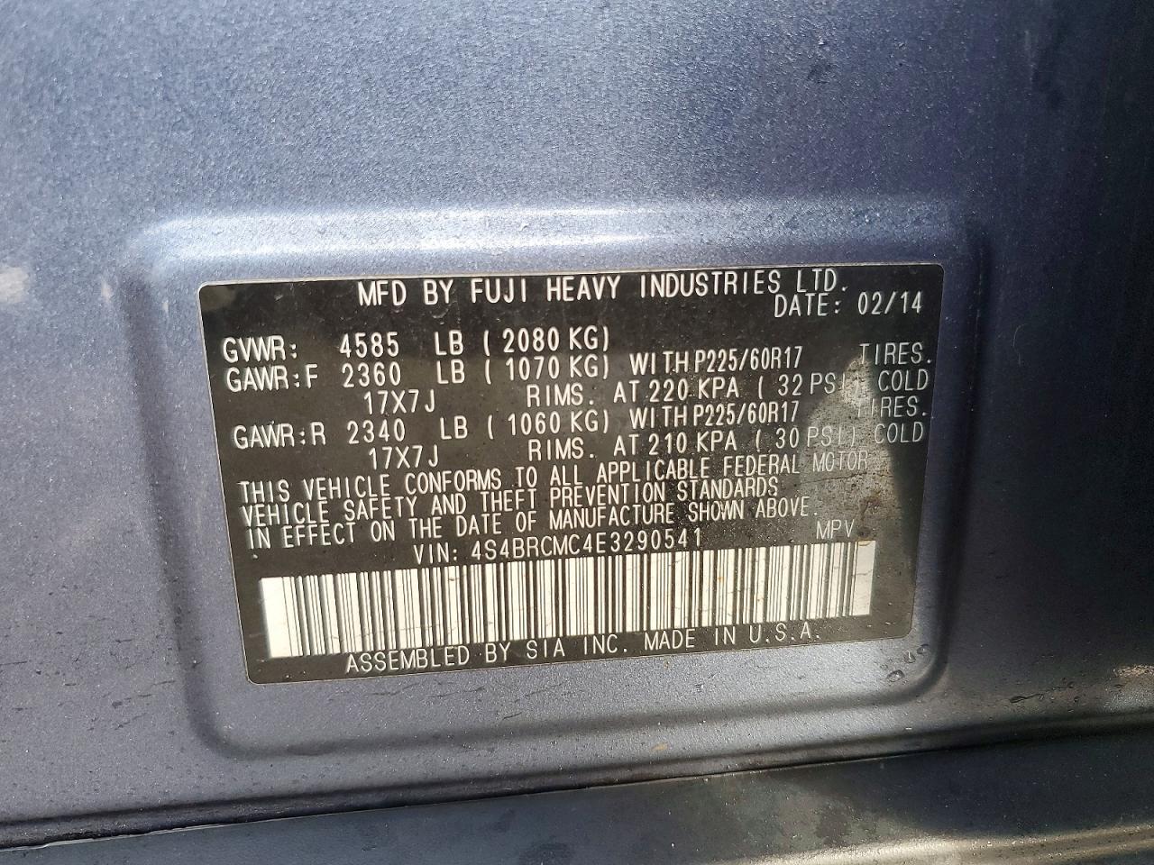 2014 SUBARU Outback