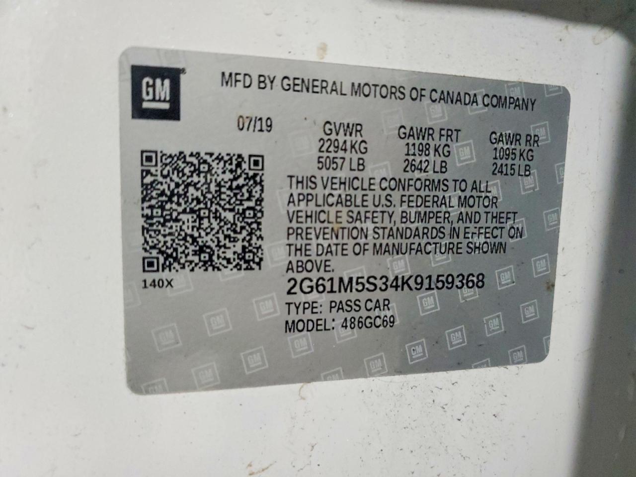 2019 CADILLAC XTS