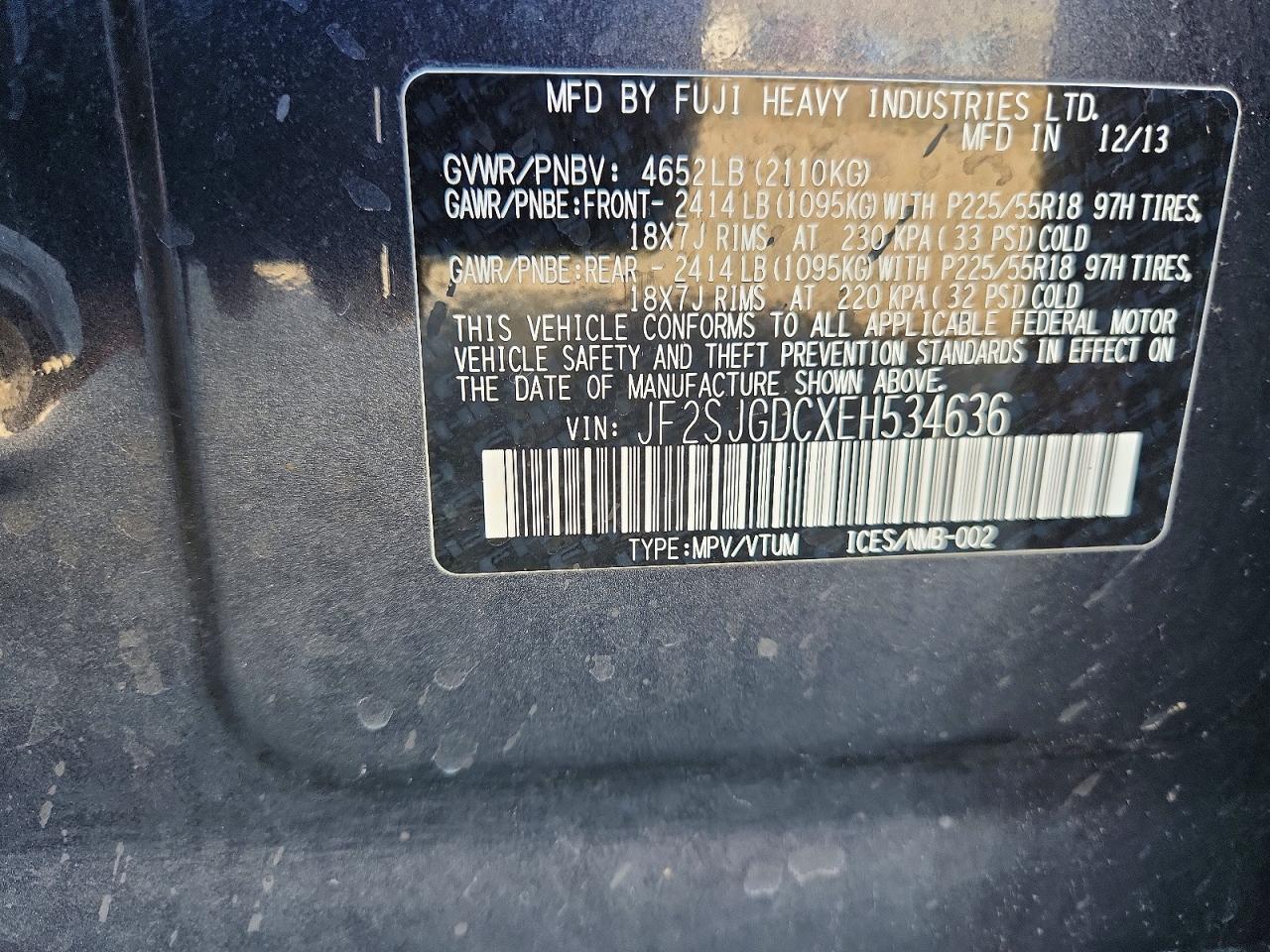 2014 SUBARU FORESTER
