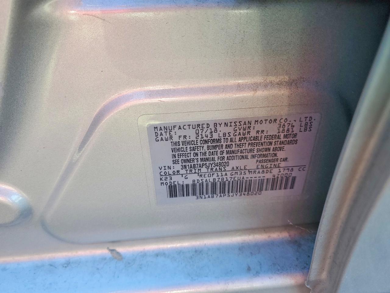2018 NISSAN SENTRA