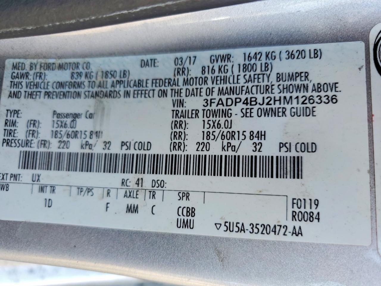 2017 FORD Fiesta