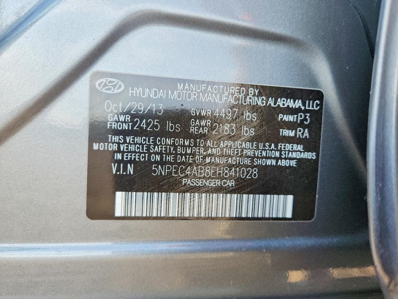 2014 HYUNDAI SONATA