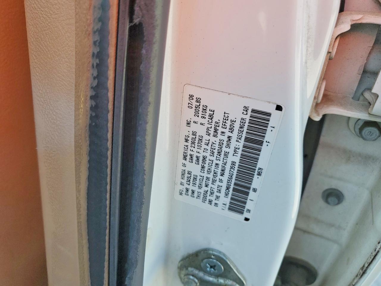 2006 HONDA ACCORD