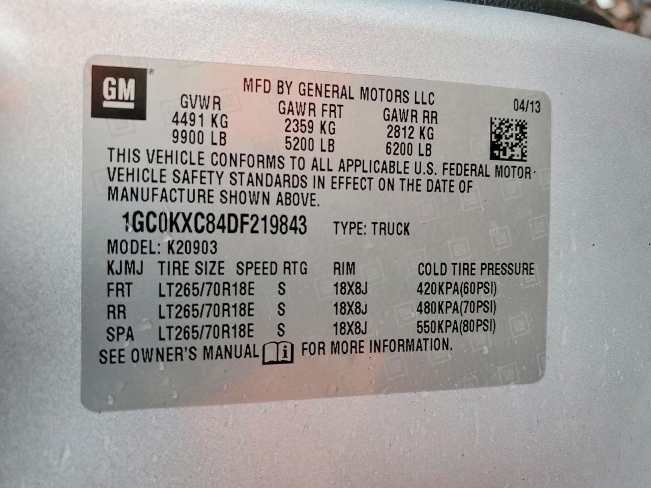2013 CHEVROLET Silverado 2500