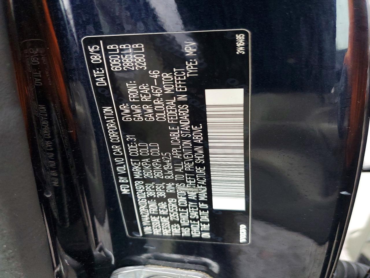 2016 VOLVO XC90