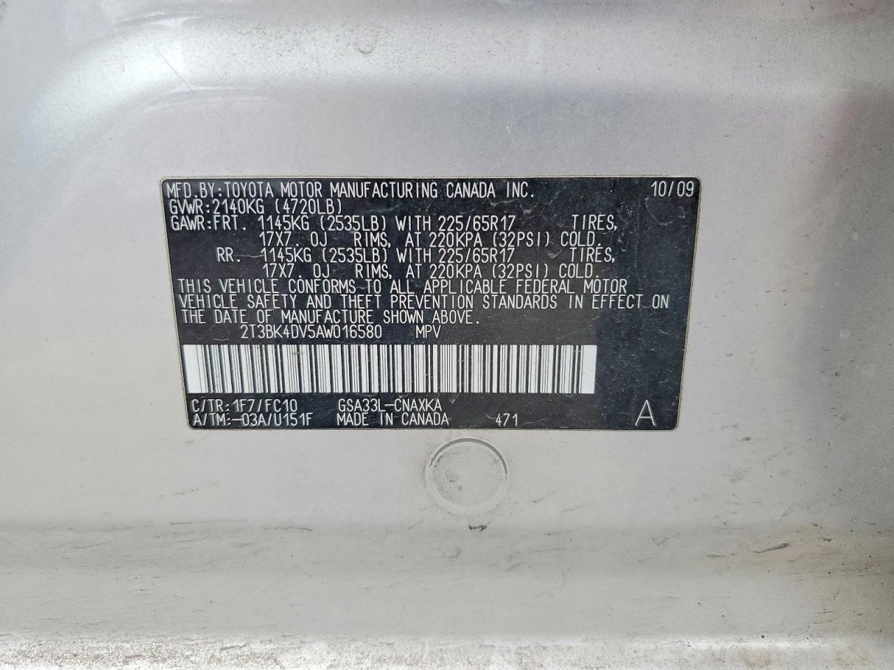 2010 TOYOTA RAV4