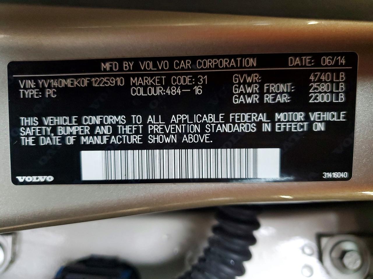 2015 VOLVO V60