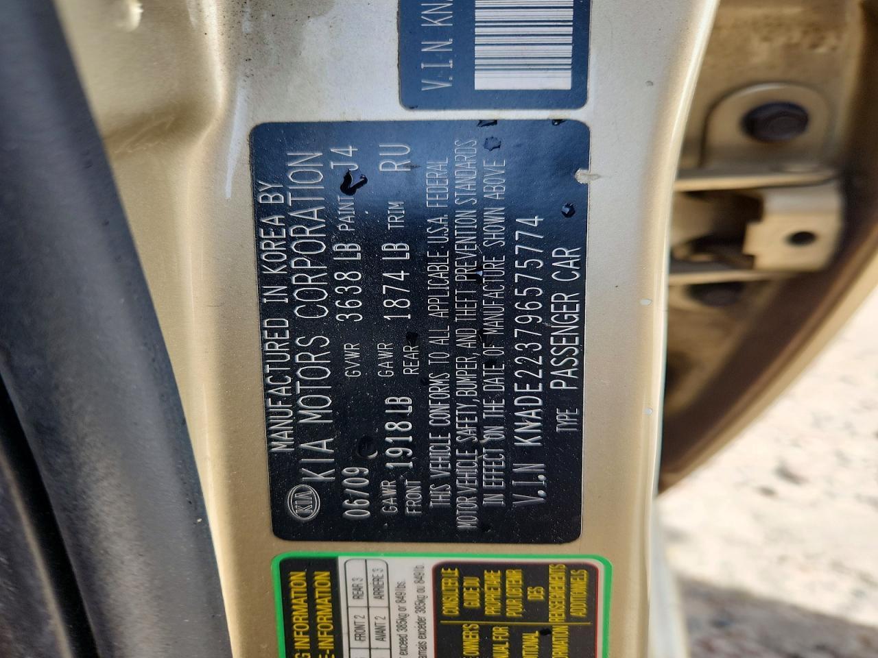 2009 KIA RIO