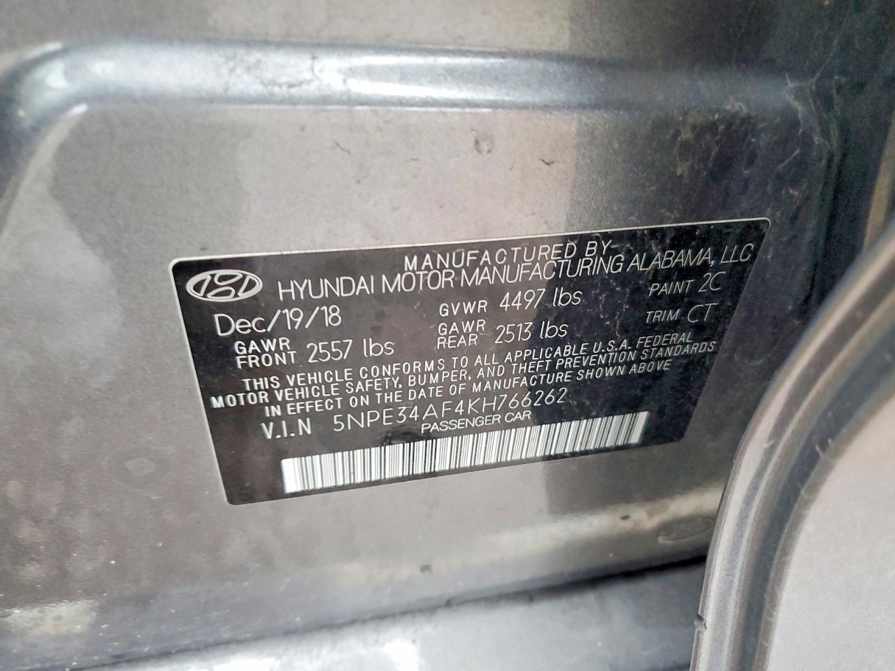 2019 HYUNDAI SONATA