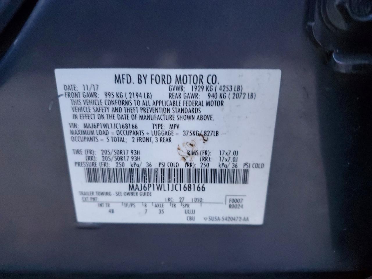 2018 FORD EcoSport