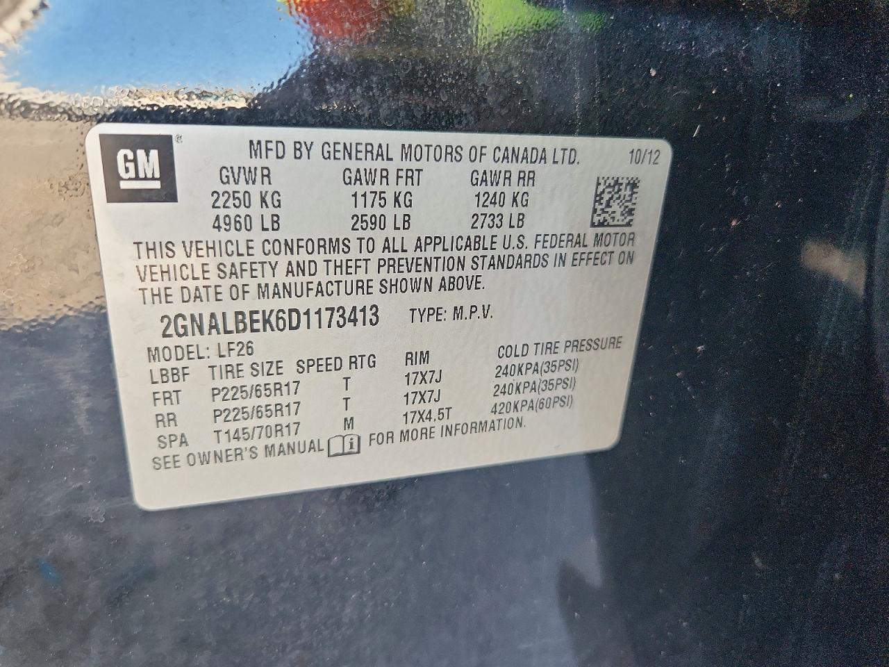 2013 CHEVROLET EQUINOX