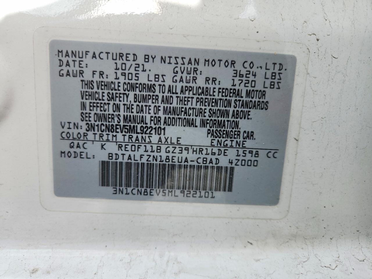 2021 NISSAN VERSA