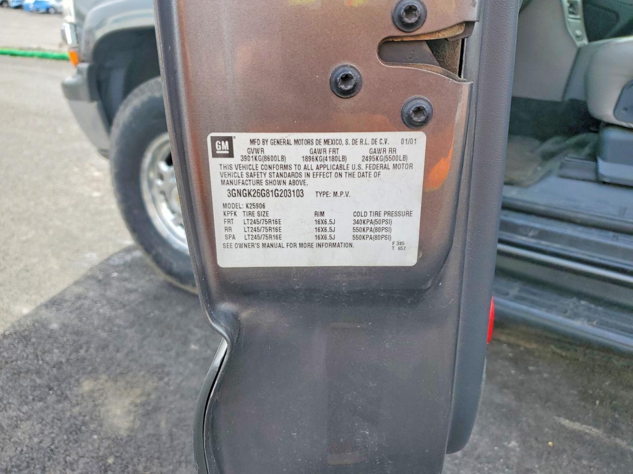 2001 CHEVROLET Suburban
