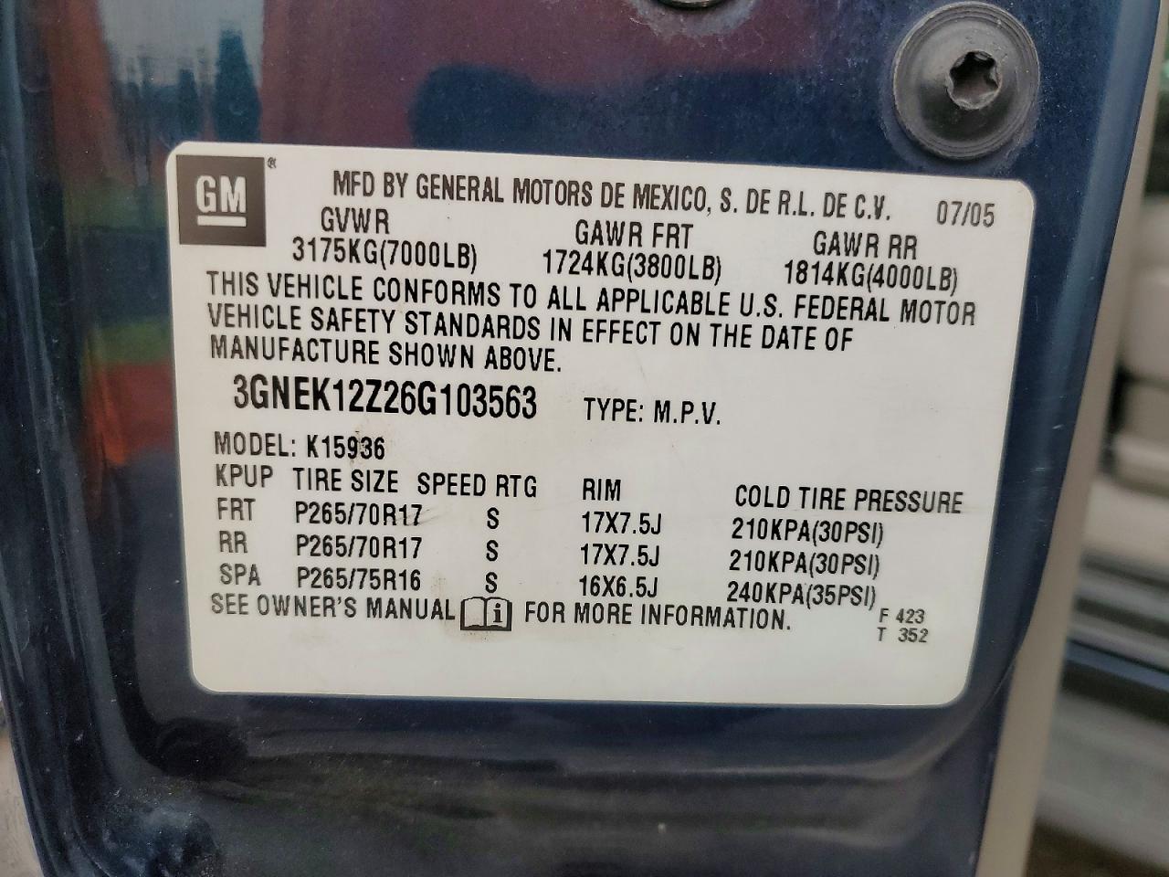 2006 CHEVROLET Avalanche