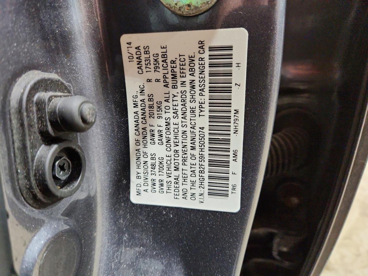 2015 HONDA CIVIC
