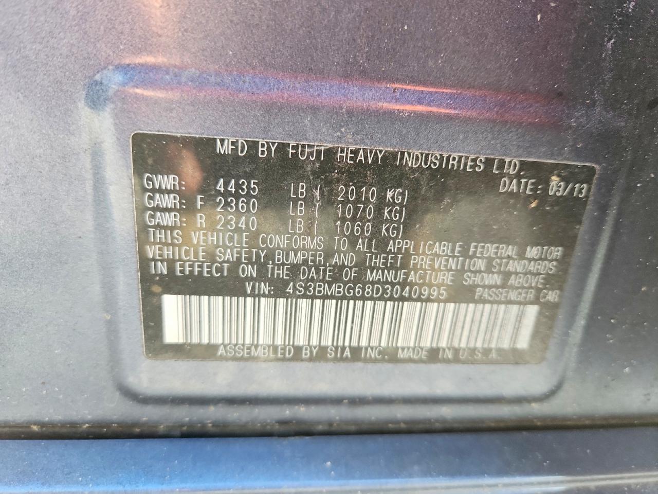 2013 SUBARU Legacy