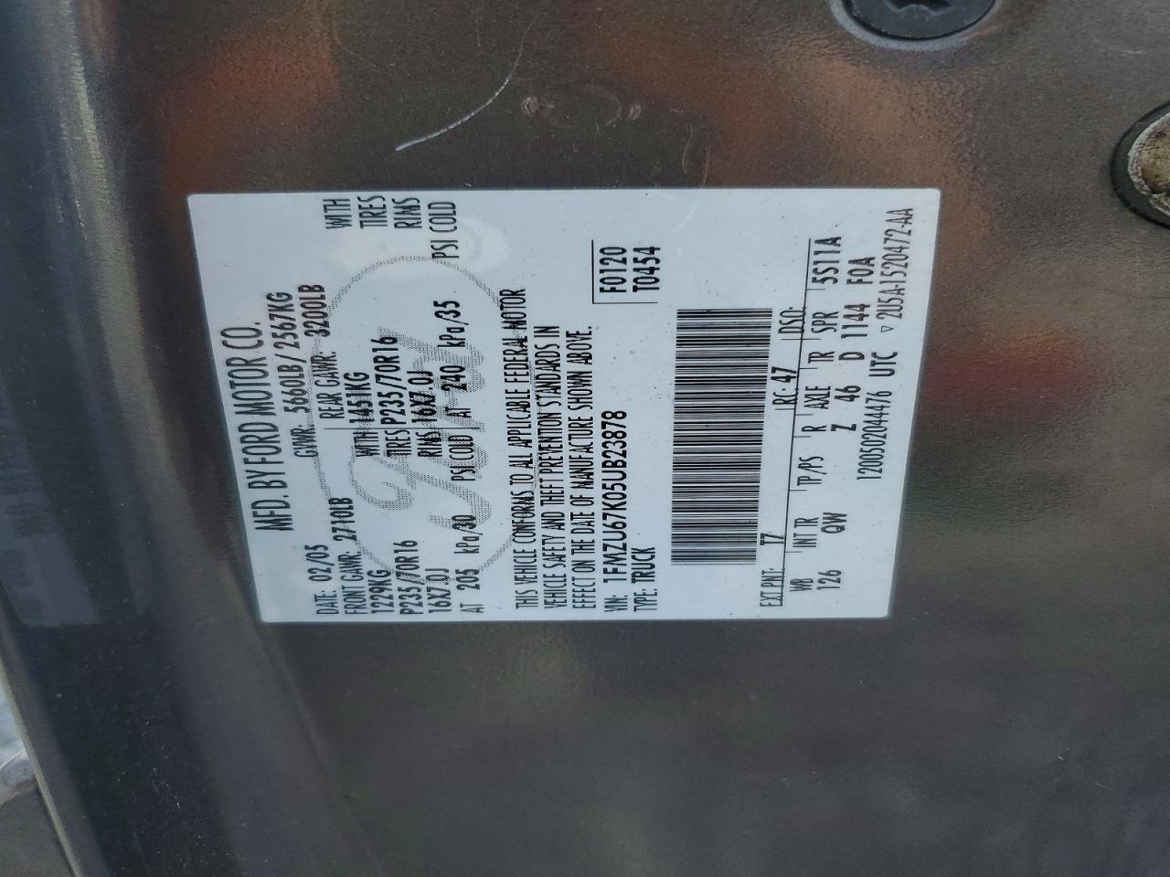 2005 FORD Explorer Sport Trac
