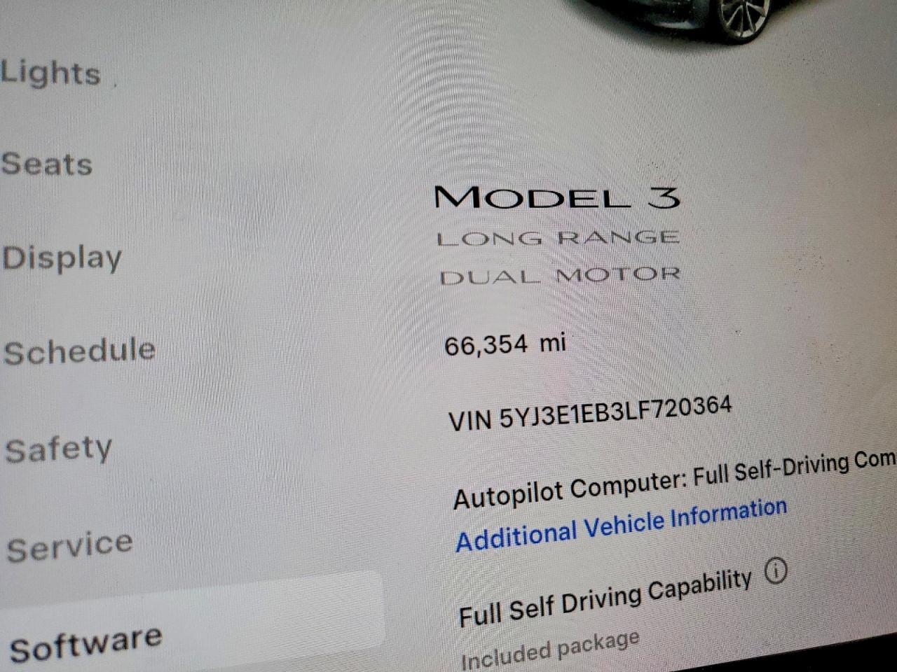2020 TESLA MODEL 3