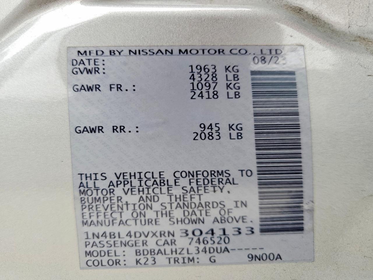 2024 NISSAN ALTIMA