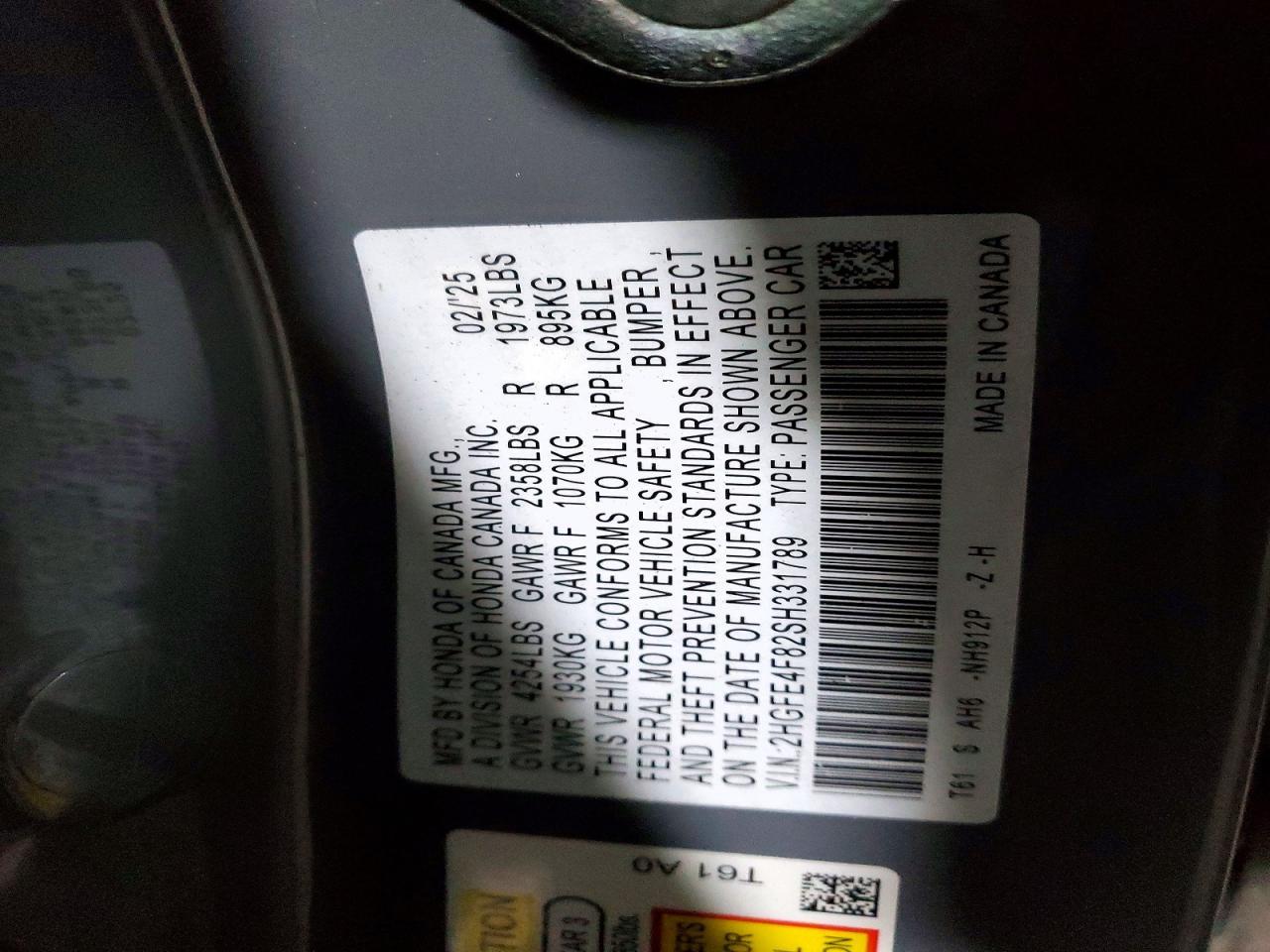 2025 HONDA CIVIC