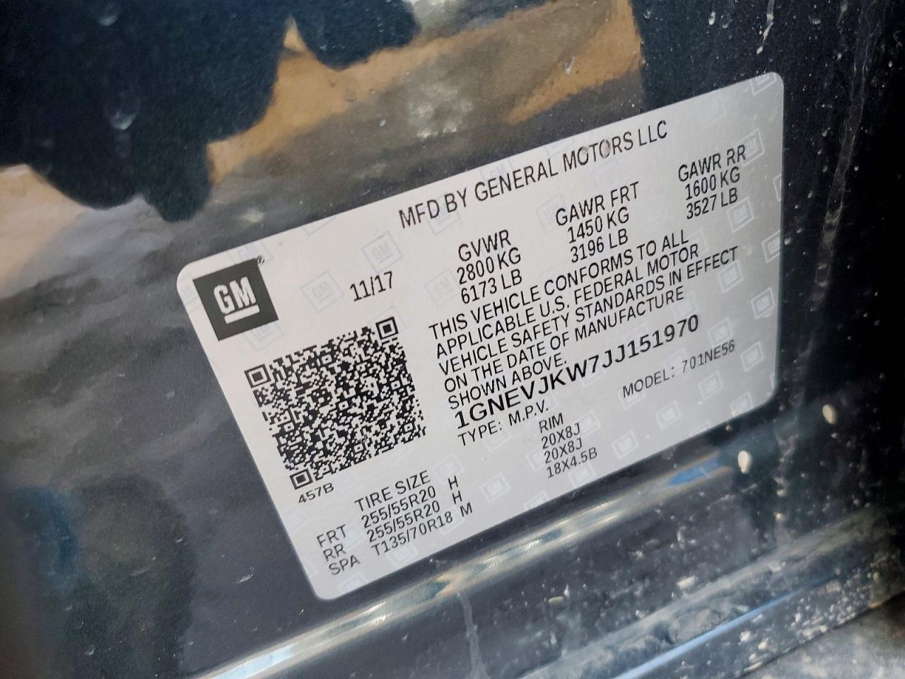 2018 CHEVROLET TRAVERSE