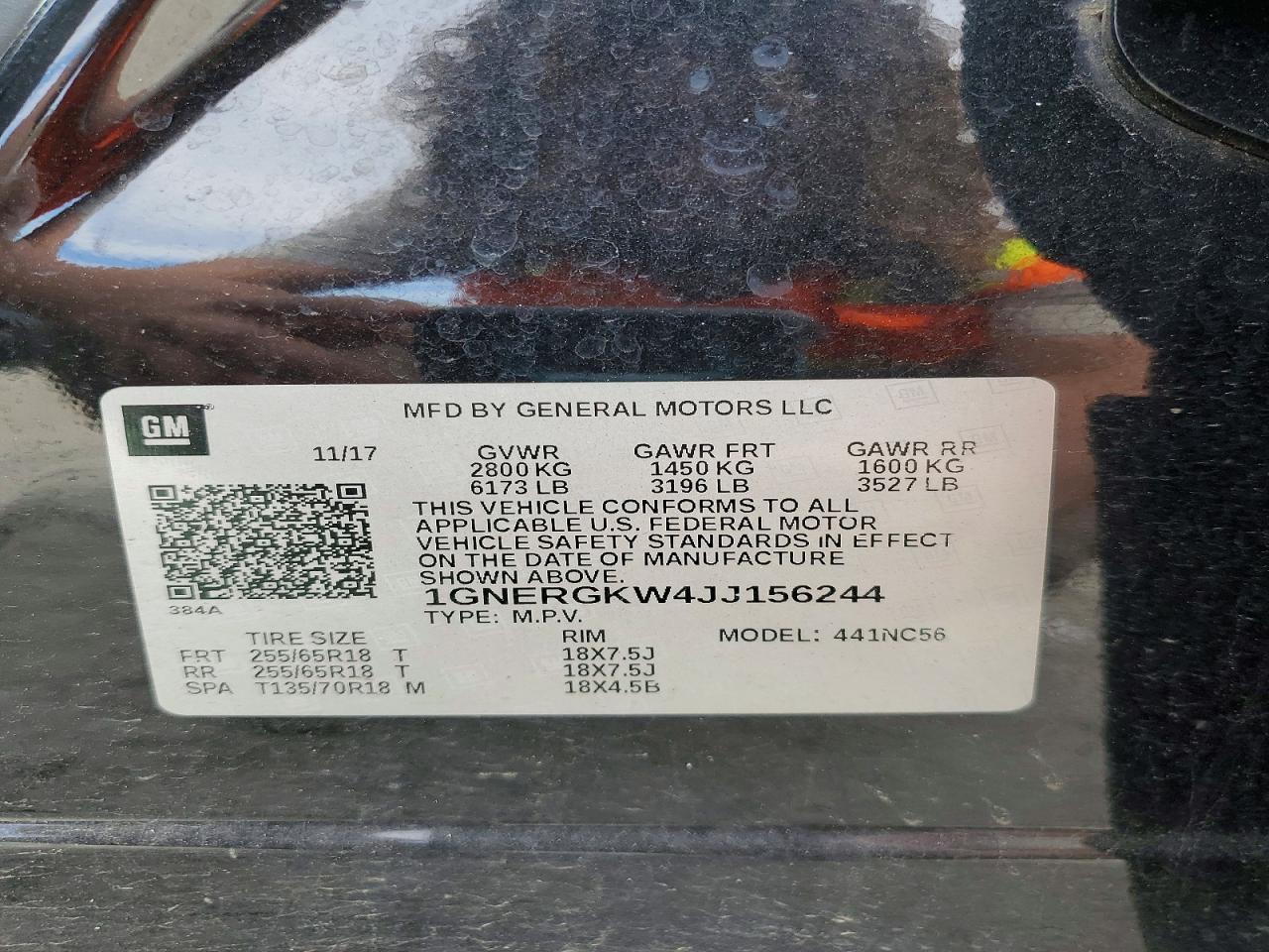 2018 CHEVROLET TRAVERSE