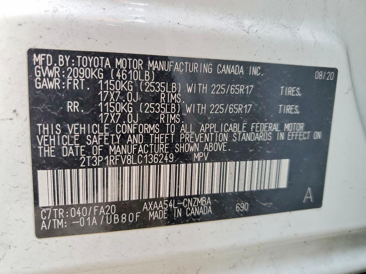 2020 TOYOTA RAV4