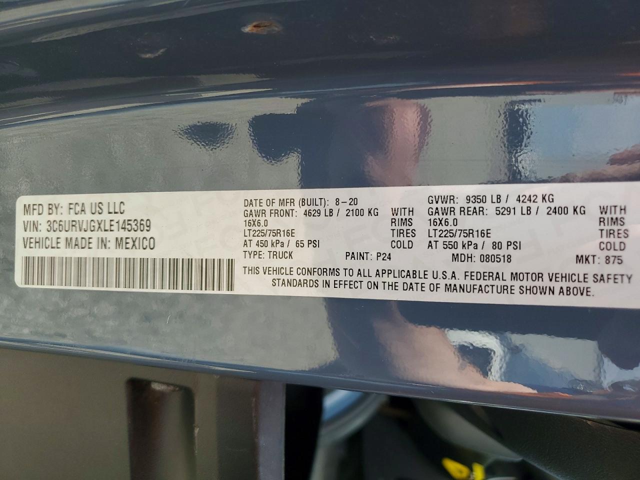 2020 RAM ProMaster 3500