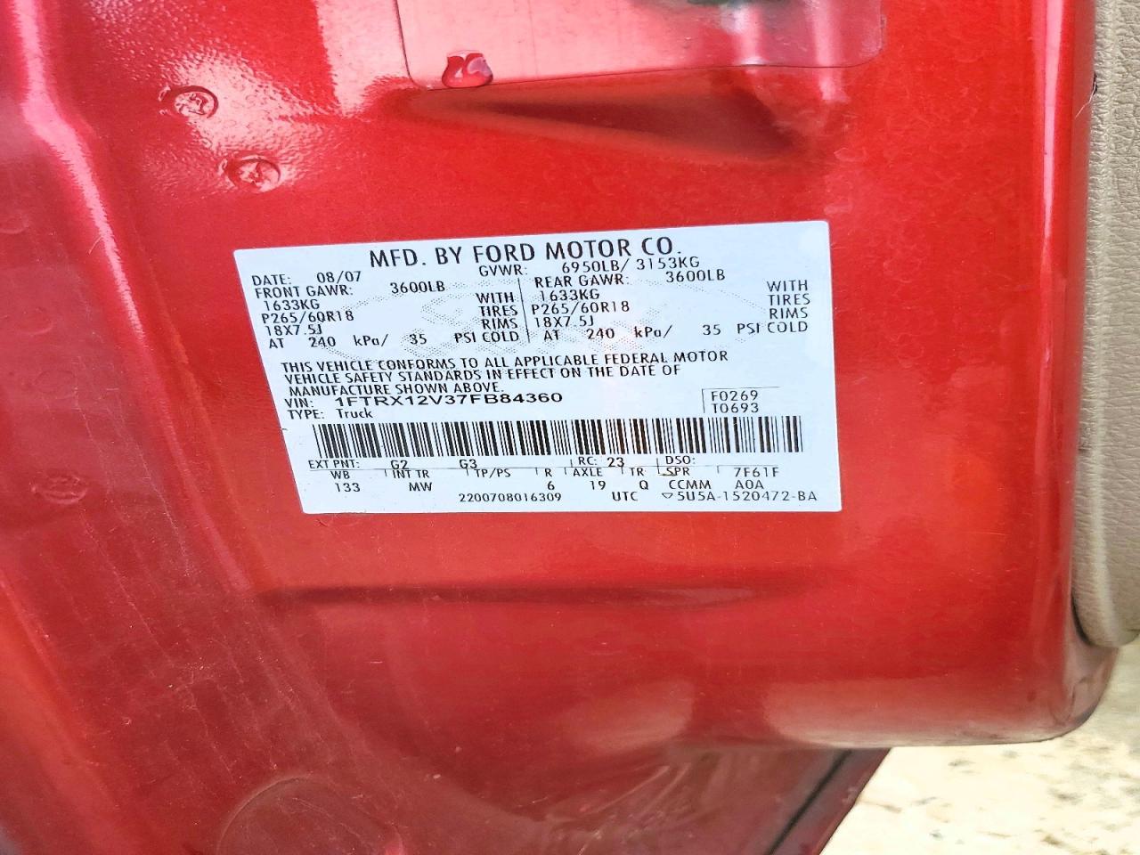 2007 FORD F-150