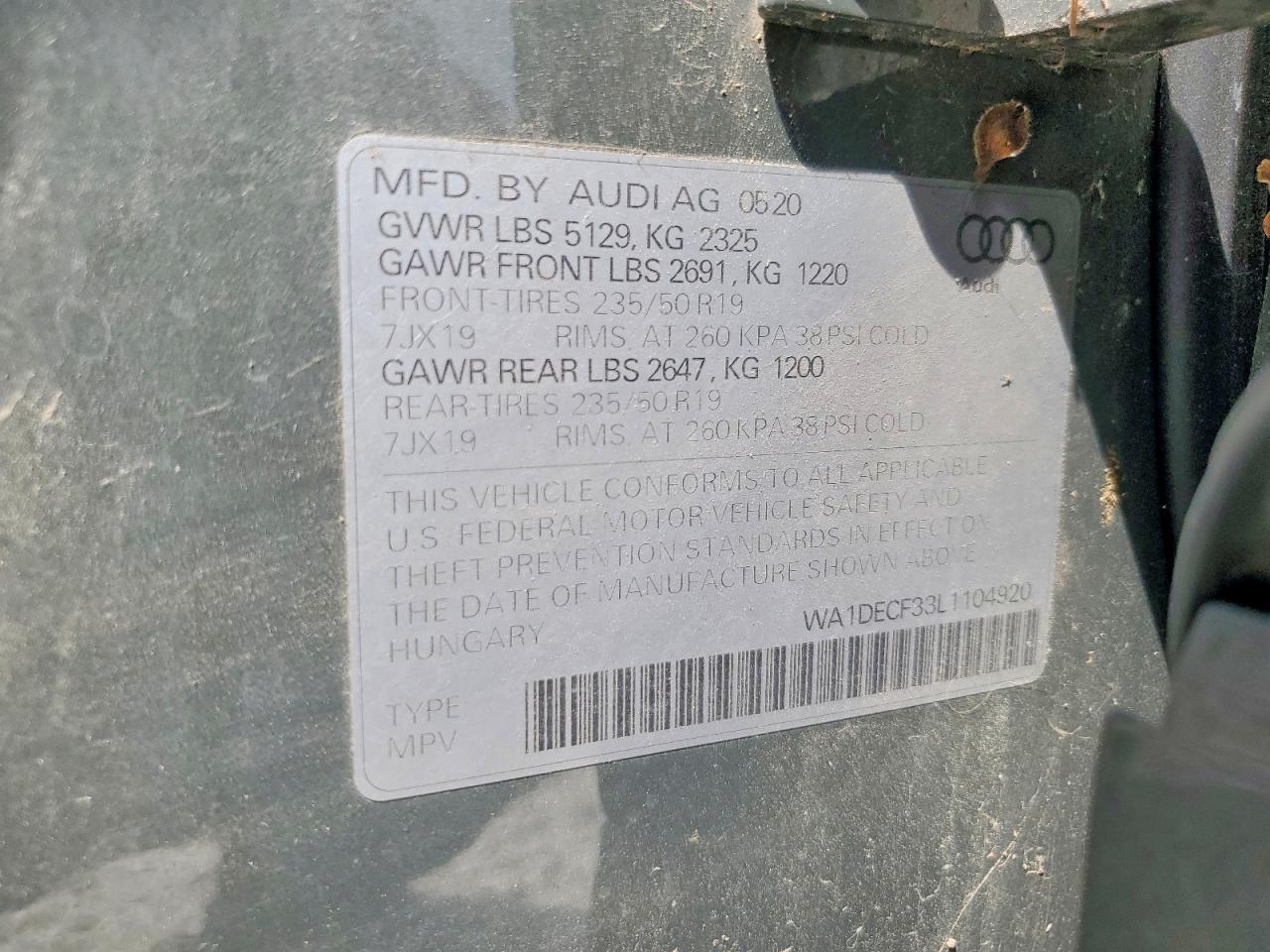2020 AUDI Q3