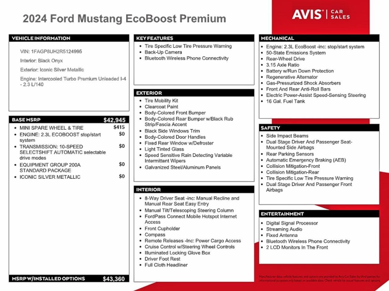2024 FORD MUSTANG