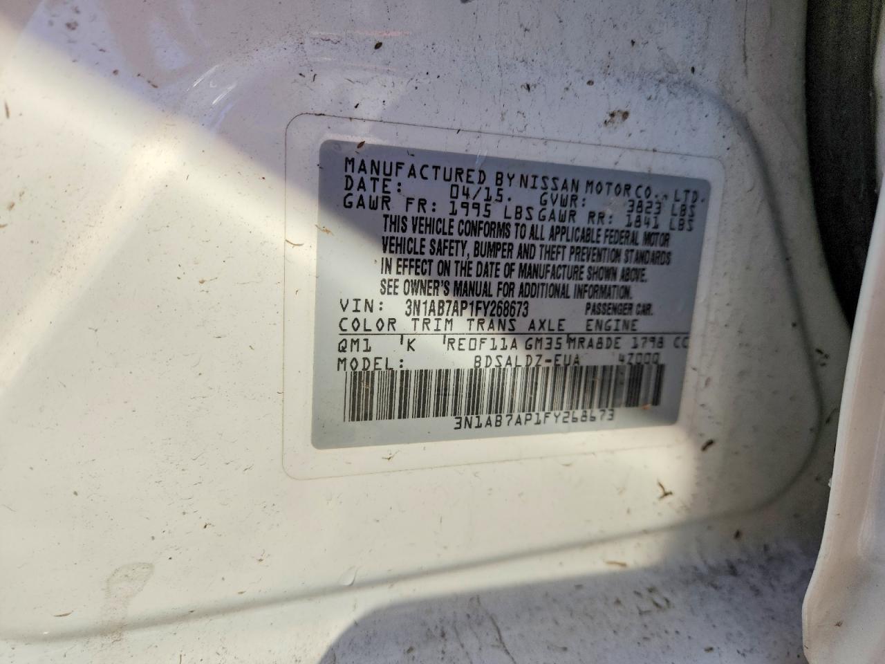 2015 NISSAN SENTRA