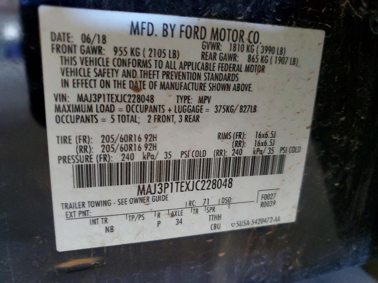 2018 FORD EcoSport