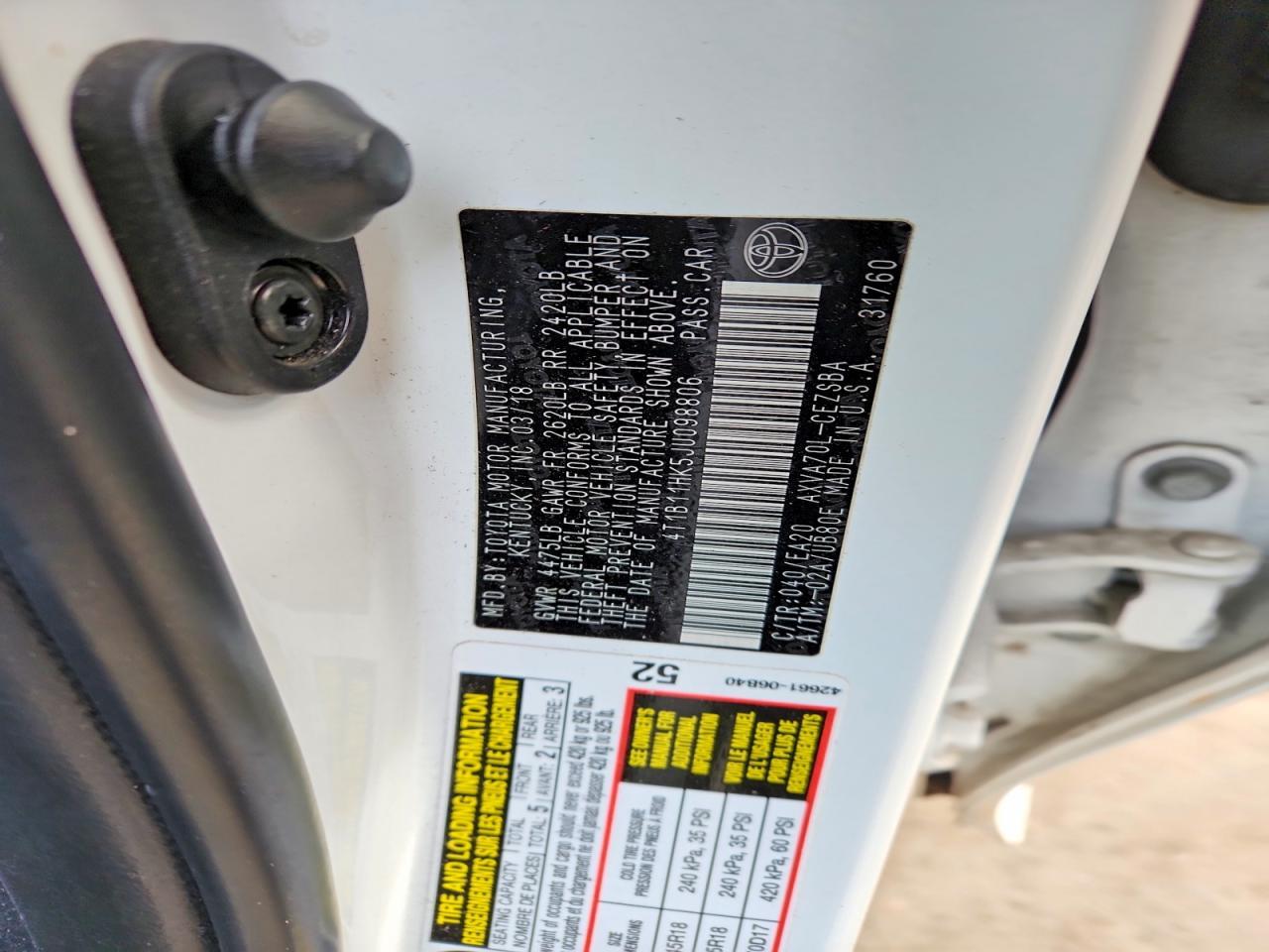 2018 TOYOTA CAMRY